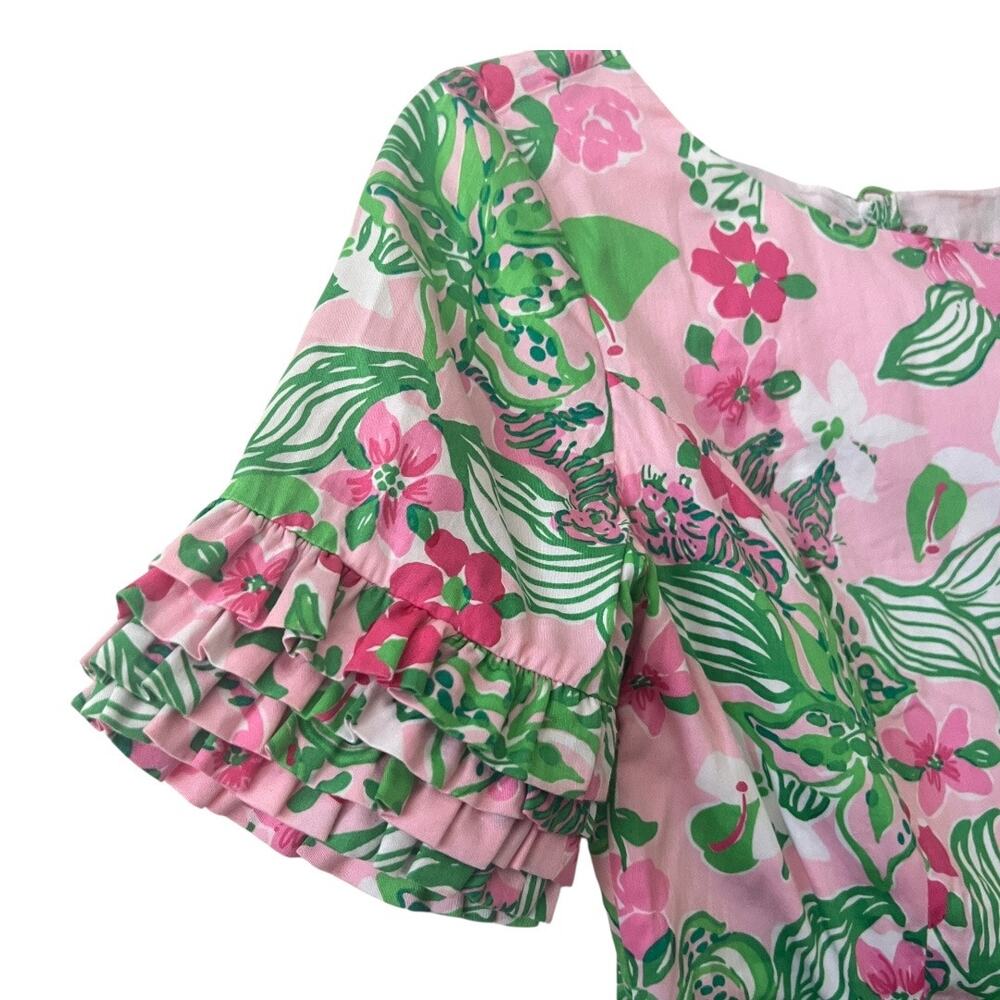 Lilly Pulitzer Jubilee Tiger Lily Floral Shift Mini Dress Size 0 - Picture 4 of 14